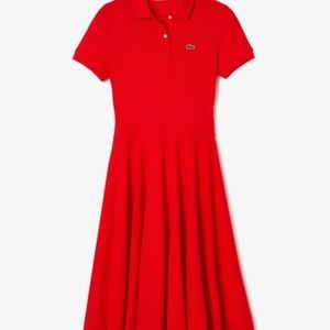 Lacoste Fitted Cotton Pique Polo Dress